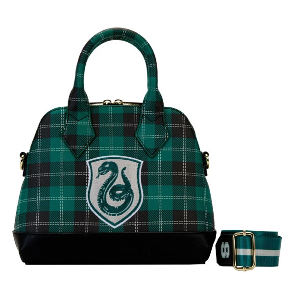 Loungefly - Harry Potter: Slytherin Patch Varsity Plaid Crossbody Bag