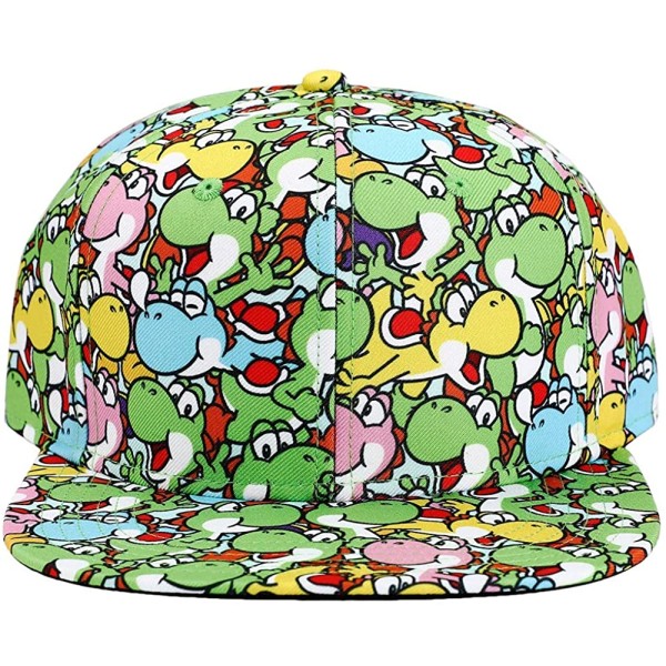 Nintendo - Super Mario: Yoshi Youth AOP Flat Bill Snapback