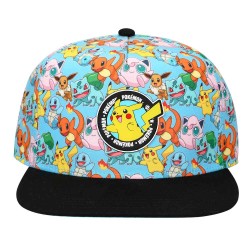 Pokemon - Pikachu AOP youth Flat Bill Snapback