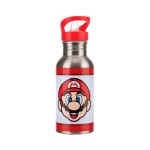 Nintendo - Super Mario Metal Water Bottle with Straw