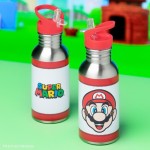 Nintendo - Super Mario Metal Water Bottle with Straw