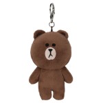 Line Friends - Brown Backpack Clip 5" Plush