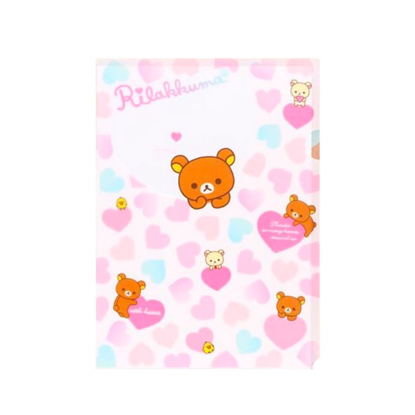 Rilakkuma Many Hearts File Folder